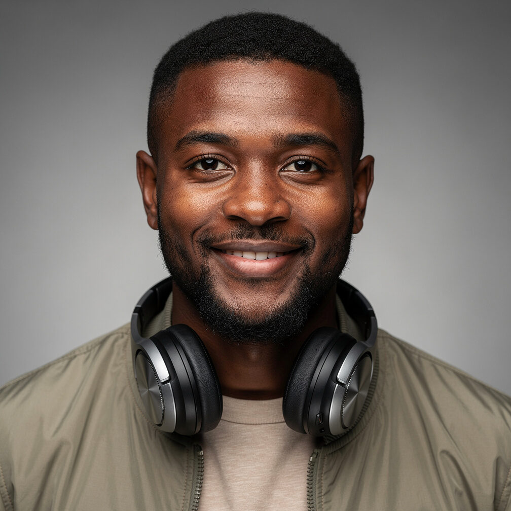 Portrait of a male live streaming production instructor